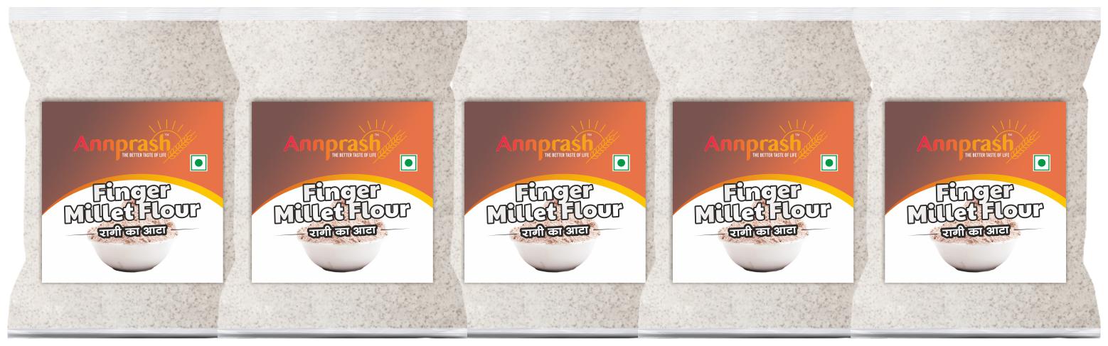 

Annprash Premium Quality Finger Millet Flour Ragi Aata 1 kg (Pack of 5)