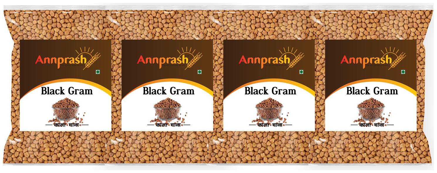 

ANNPRASH Premium Quality Kala Chana Sabut (Brown Chickpeas Whole) 1 kg (Pack Of 4)