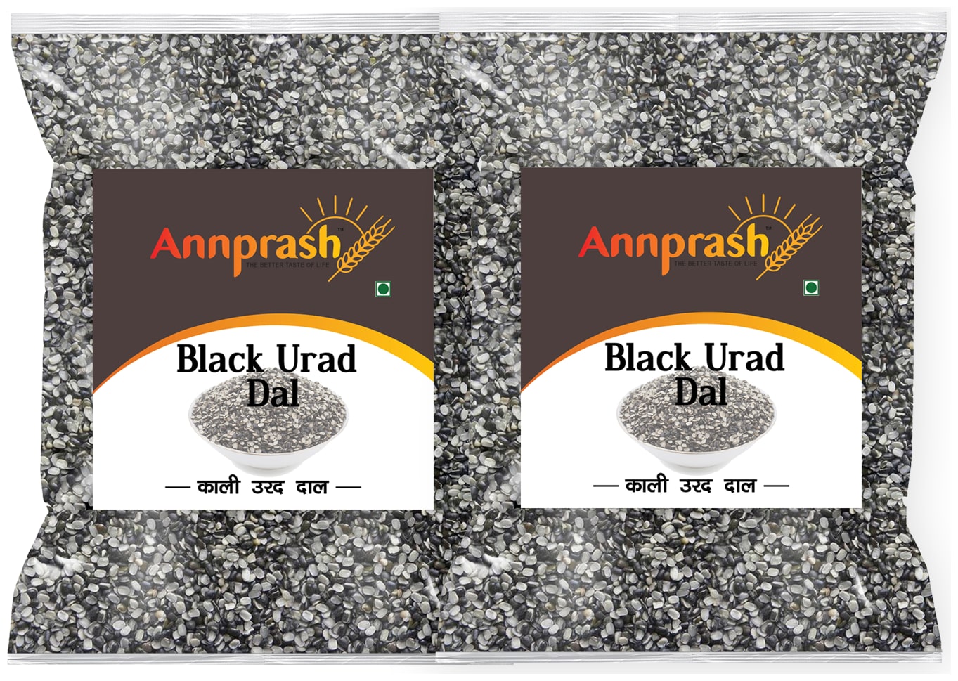 

ANNPRASH Premium Quality Urad Dal Split (Black Gram Split) 1 kg (Pack Of 2)
