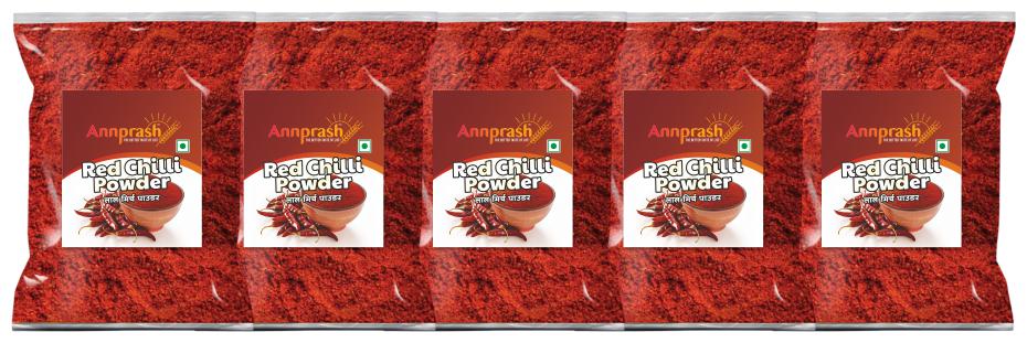 

ANNPRASH premium Quality Red Chilli Powder Lal Mirchi 1 kg ( Pack of 5)