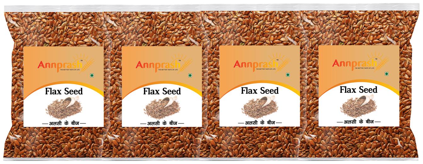 

ANNPRASH Premium Quality Flax seed (Alsi) 250g (Pack of 4)
