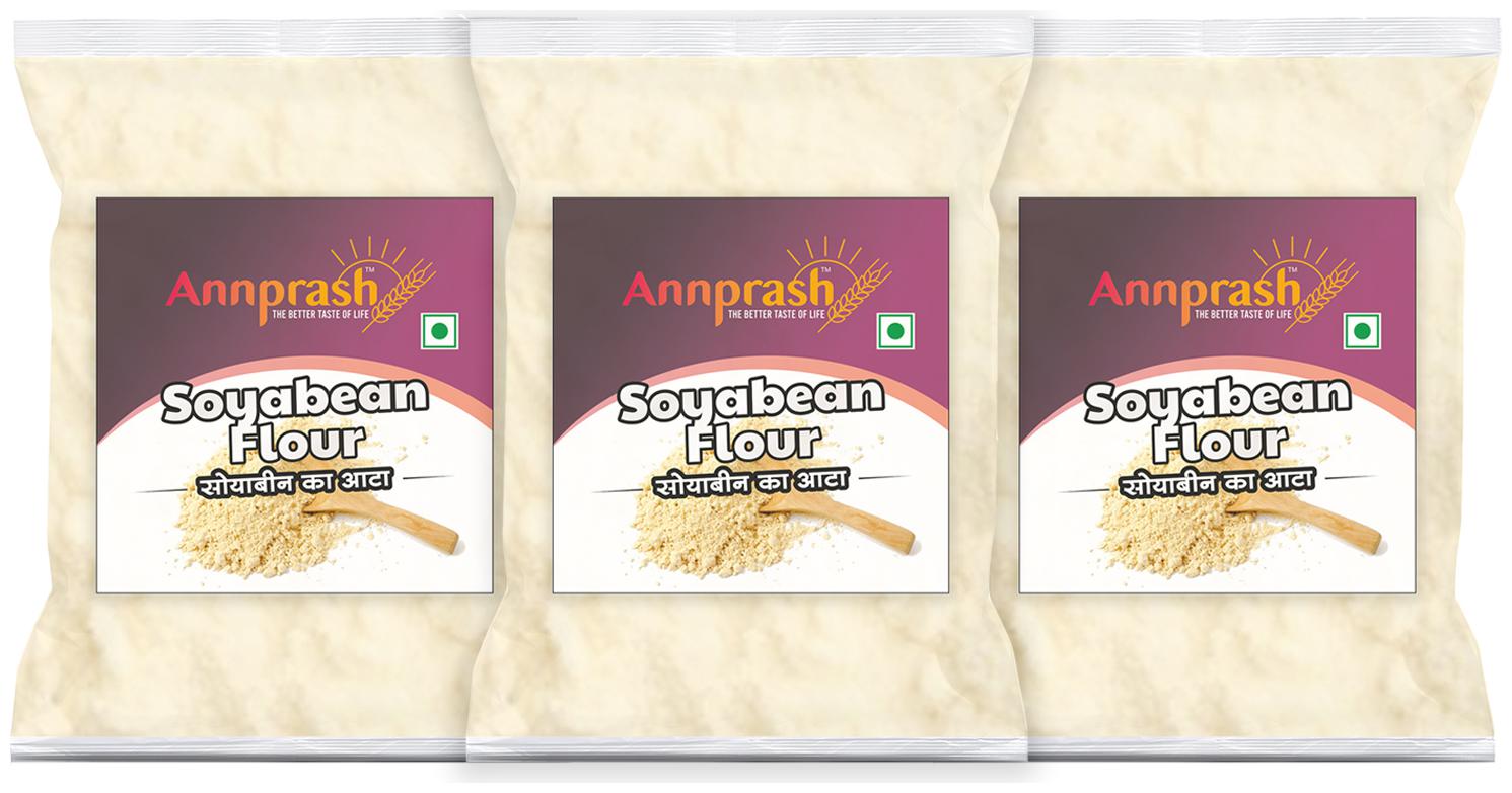 

Annprash Premium Quality Soyabean Flour Soyabean Atta -1Kg (Pack Of 3)