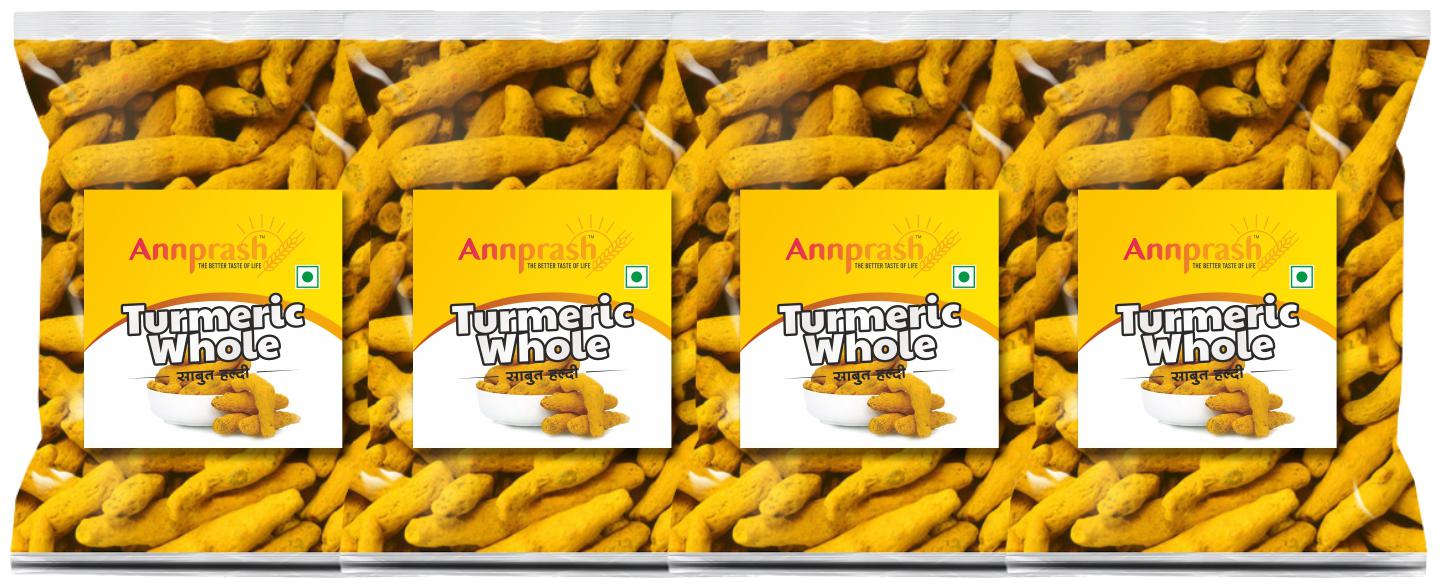 

ANNPRASH PREMIUM QUALITY TURMERIC WHOLE SABUT HALDI 100g (Pack of 4 )