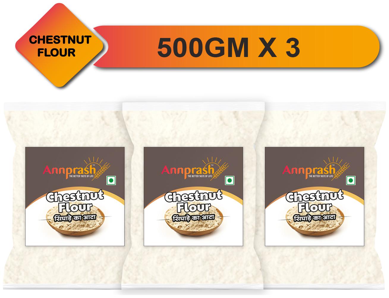 

Annprash Premium Quality Chestnut Flour Singhara Atta -500g (Pack Of 3)