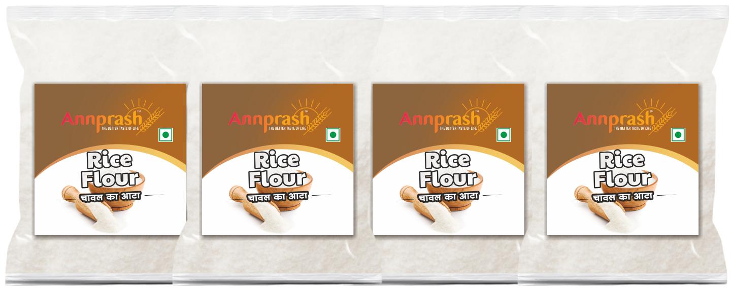 

Annprash Premium Quality Rice Flour Chawal Atta 1 kg (Pack of 4)