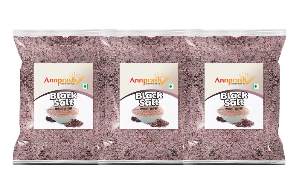 

ANNPRASH PREMIUM QUALITY BLACK SALT KALA NAMAK 250g (Pack Of 3)