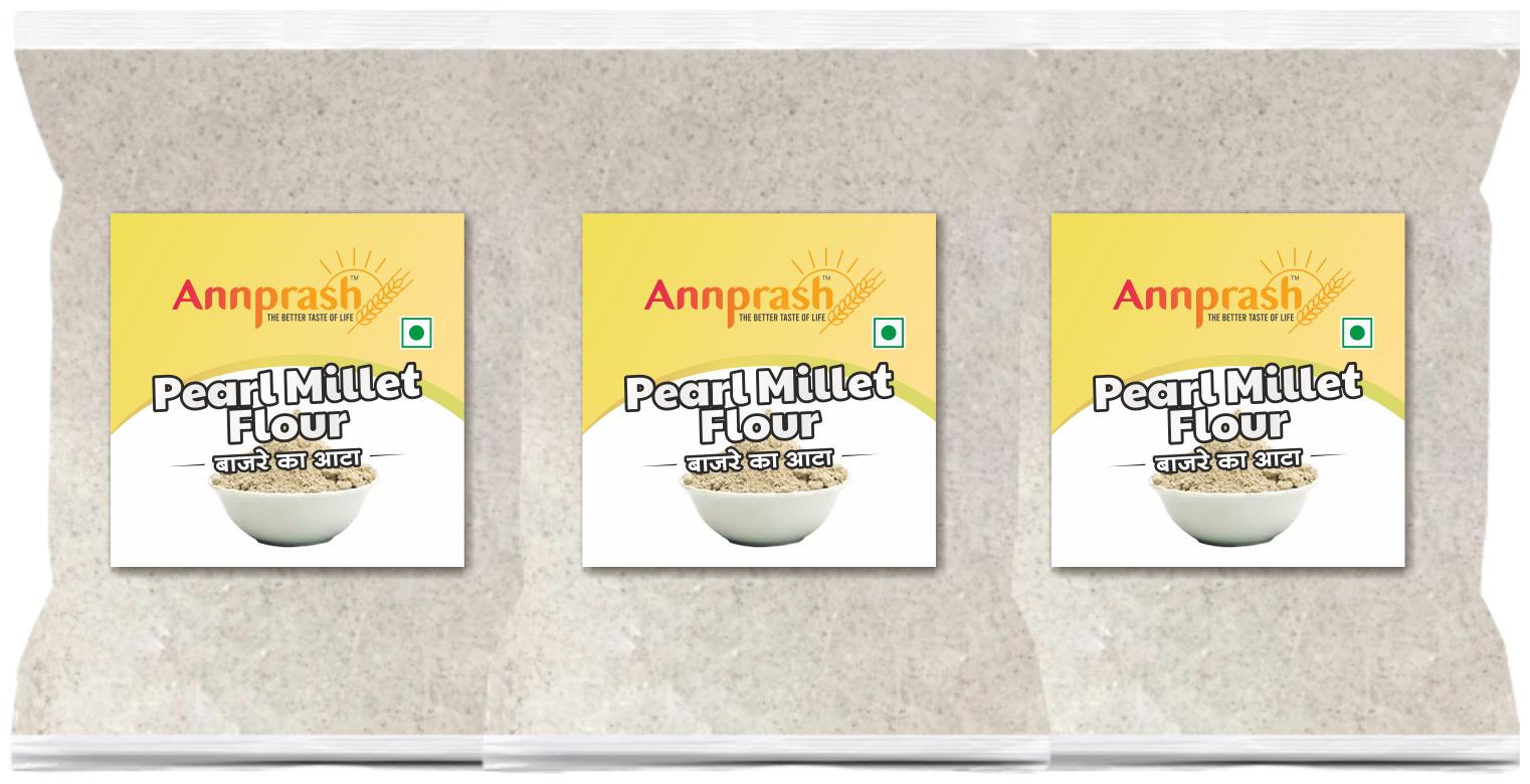 

Annprash Premium Quality Pearl Millet Flour Bajra Aata 500 g (Pack of 3)