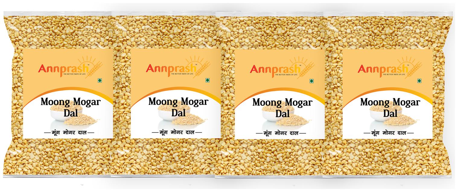 

ANNPRASH Premium Quality Moong Mogar Dal Split 500g (Pack Of 4)