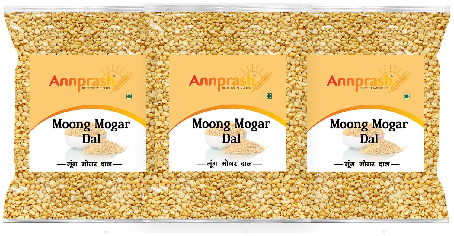 

ANNPRASH Premium Quality Moong Mogar Dal Split 500g (Pack Of 3)
