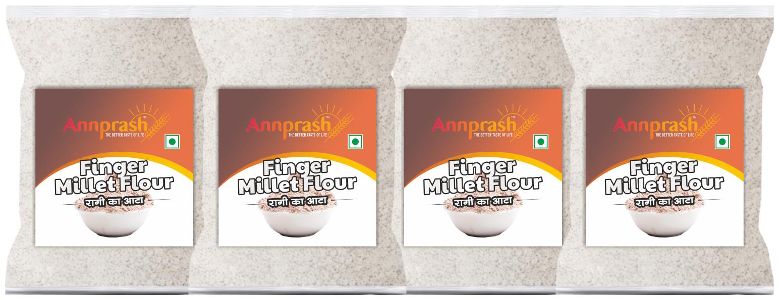 

Annprash Premium Quality Finger Millet Flour Ragi Aata 500 g (Pack of 4)