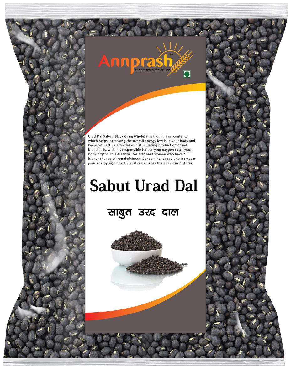 

ANNPRASH Premium Quality Urad Dal Sabut (Black Gram Whole) 2 kg (Pack Of 1)