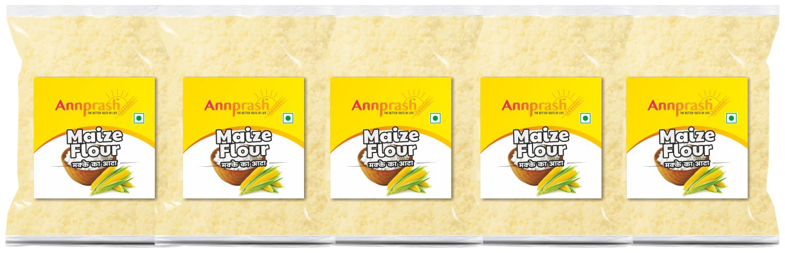 

Annprash Premium Quality Maize Flour Makka Aata 1 kg (Pack of 5)