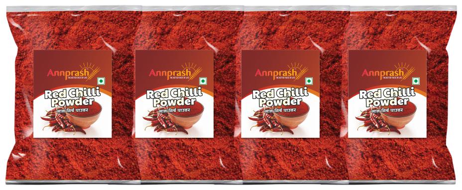 

ANNPRASH premium Quality Red Chilli Powder Lal Mirchi 1kg ( Pack of 4)