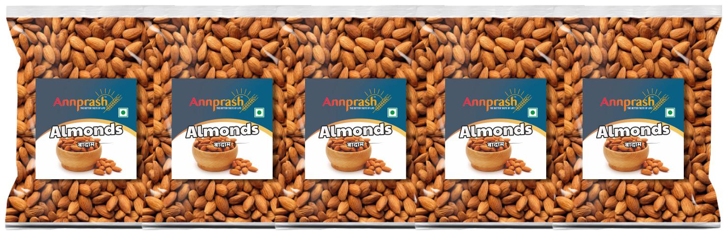 

ANNPRASH PREMIUM QUALITY ALMONDS BADAM 1 kg (Pack of 5)