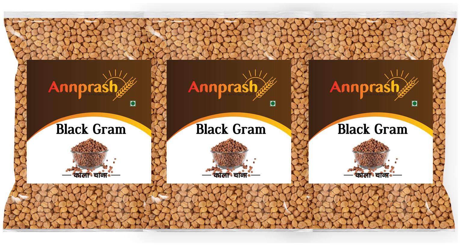

ANNPRASH Premium Quality Kala Chana Sabut (Brown Chickpeas Whole) 500g (Pack Of 3)