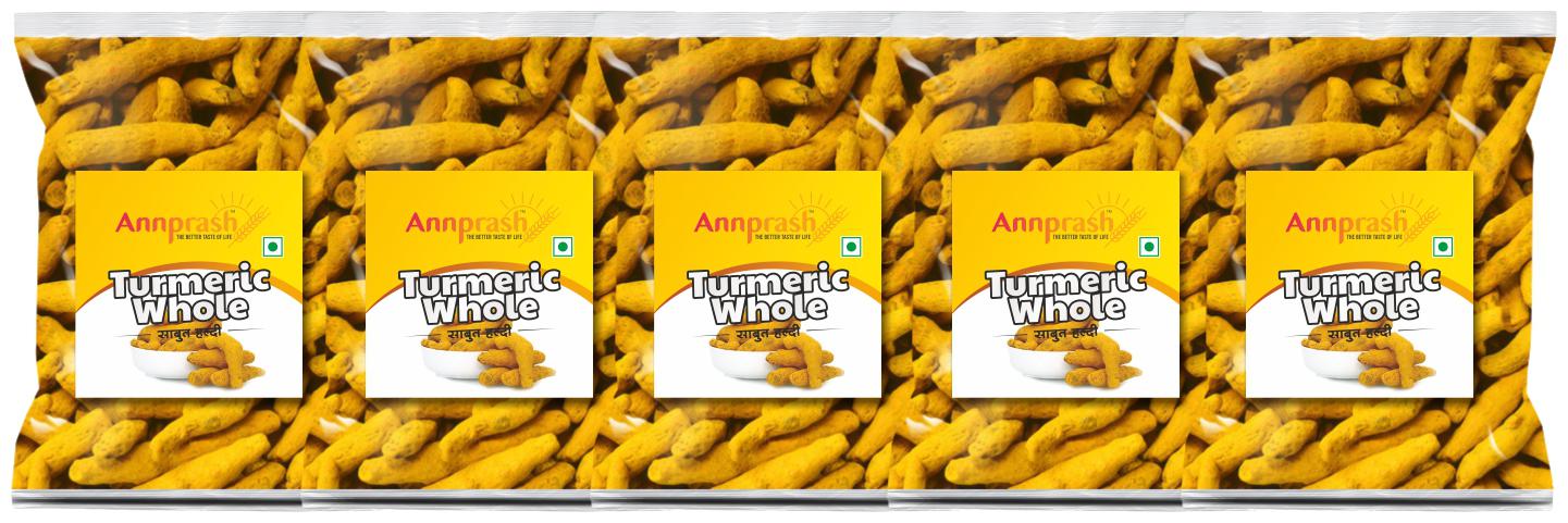 

ANNPRASH PREMIUM QUALITY TURMERIC WHOLE SABUT HALDI 200g (Pack of 5 )