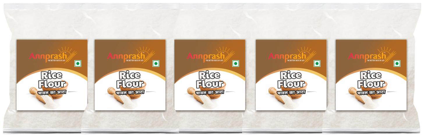 

Annprash Premium Quality Rice Flour Chawal Atta 500 g (Pack of 5)