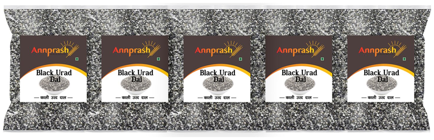 

ANNPRASH Premium Quality Urad Dal Split (Black Gram Split) 500g (Pack Of 5)