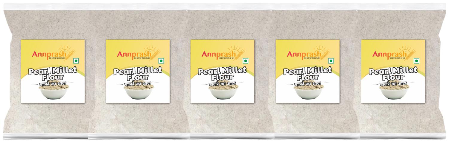 

Annprash Premium Quality Pearl Millet Flour Bajra Aata 1 kg (Pack of 5)