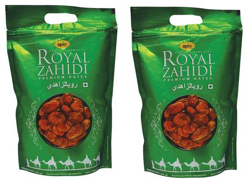 

Apis Dates - Royal Zahidi 500 g (Pack of 2)