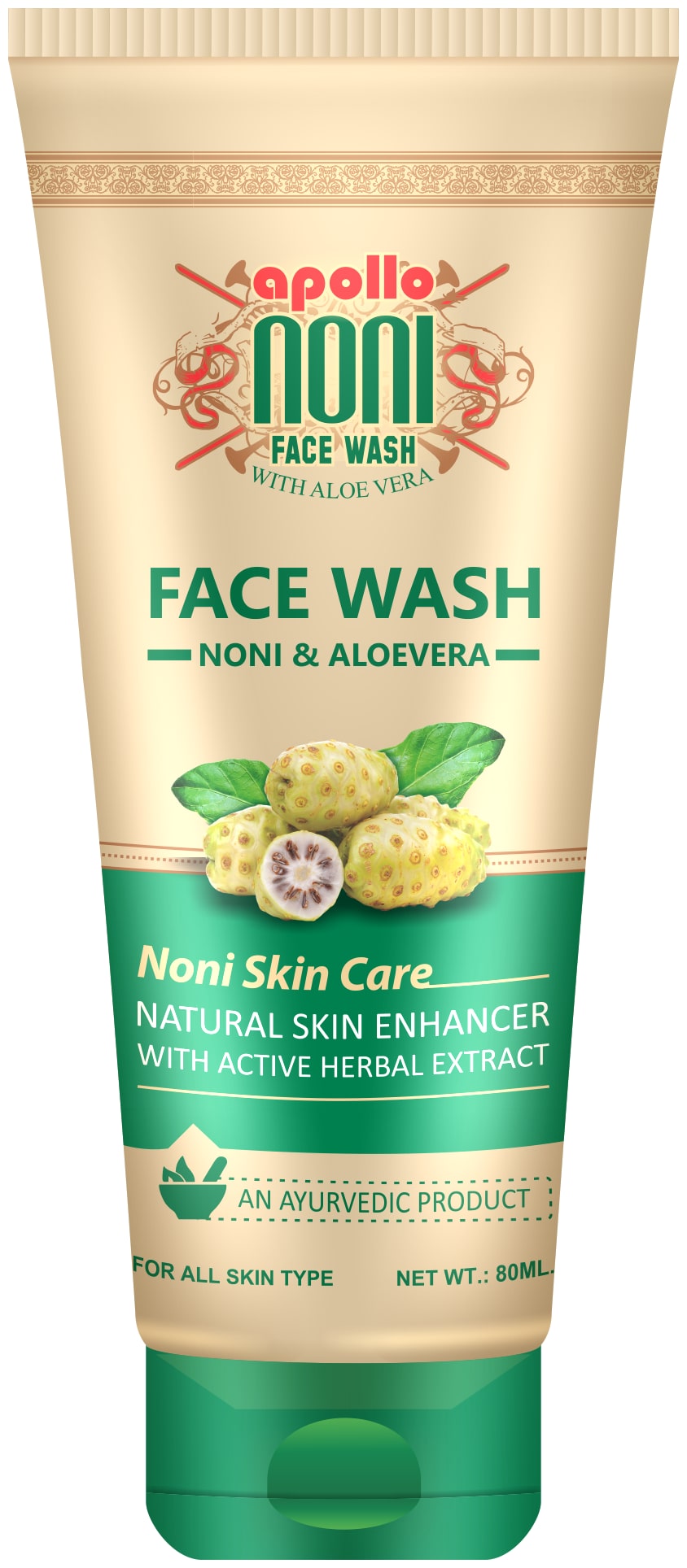 

Apollo Noni With Aloevera Active Herbal Extract Face Wash 80 ml
