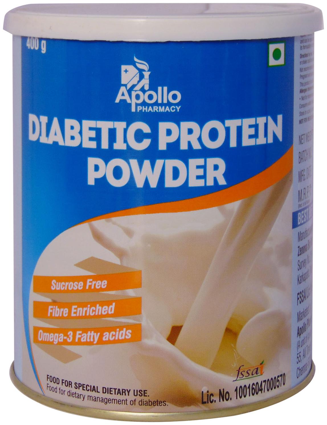 Buy Apollo Pharmacy Diabetic Protein Powder 400 g (Pack of 2) Online at Low Prices in India