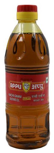 

Appu Kachi Ghani Mustard Oil - Gold 500 ml