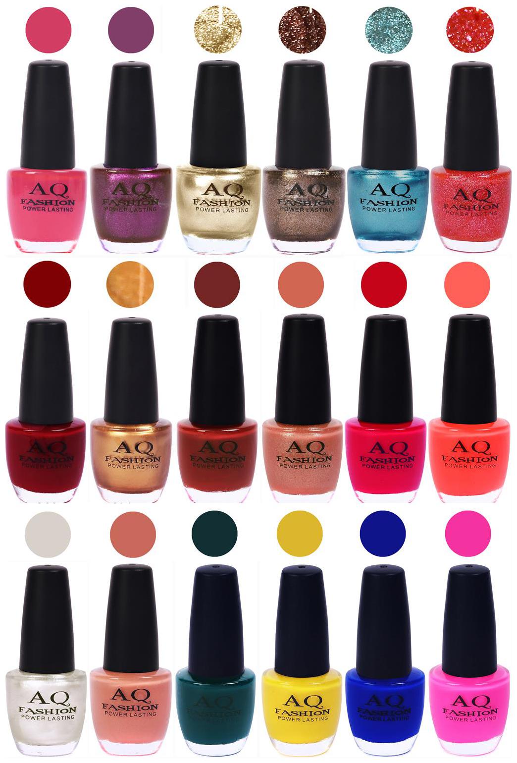 

AQ Fashion Hot Shade Gel Nail Polish Combo 982 Pack Of 18