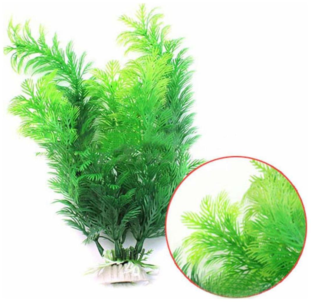 

Aquamarine Artificial Fish Tank Aquarium Decoration Green Plastic Underwater Grass Plant (Pack of 1 Piece)