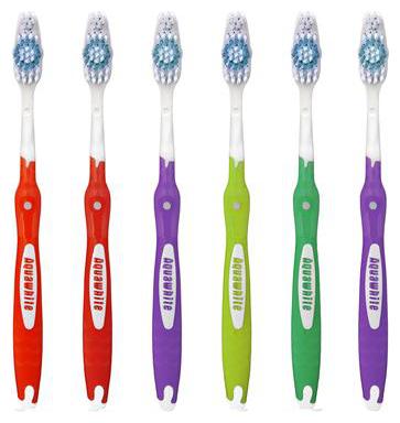 

aquawhite Toothbrush Twin Guard Medium Bristles Pack of 6 (Colour may vary) Health Personal Care