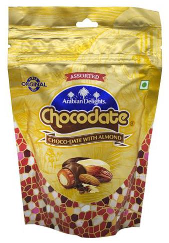 

Arabian Delights Assorted - White Milk Dark Chocolate with Almond 100 g