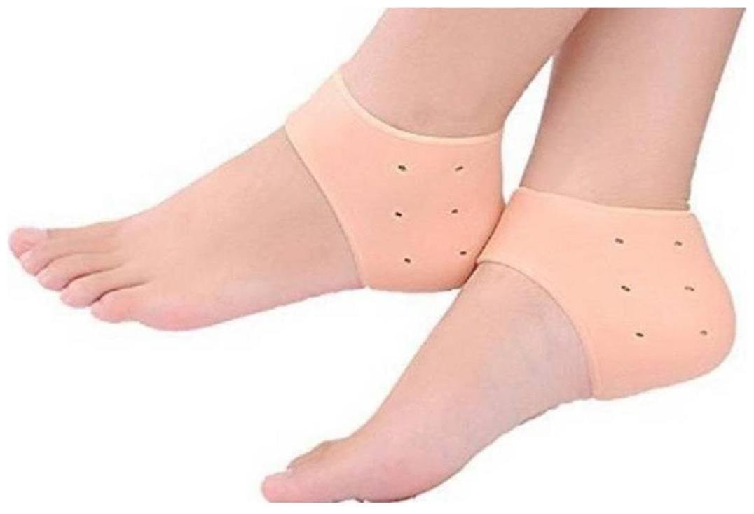 

ARADENT 1 Pair of Standard Anti Heel Crack Silicon Gel Heel Sock Cracked Heels Repair Foot Care Dead Skin Remover( Unisex Heel Protector)