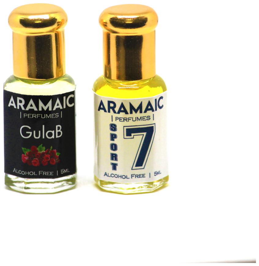 

Aramaic Combo Pack Premium Attar Sport Gulab 5 ml Alcohol Free (Pack of 2)