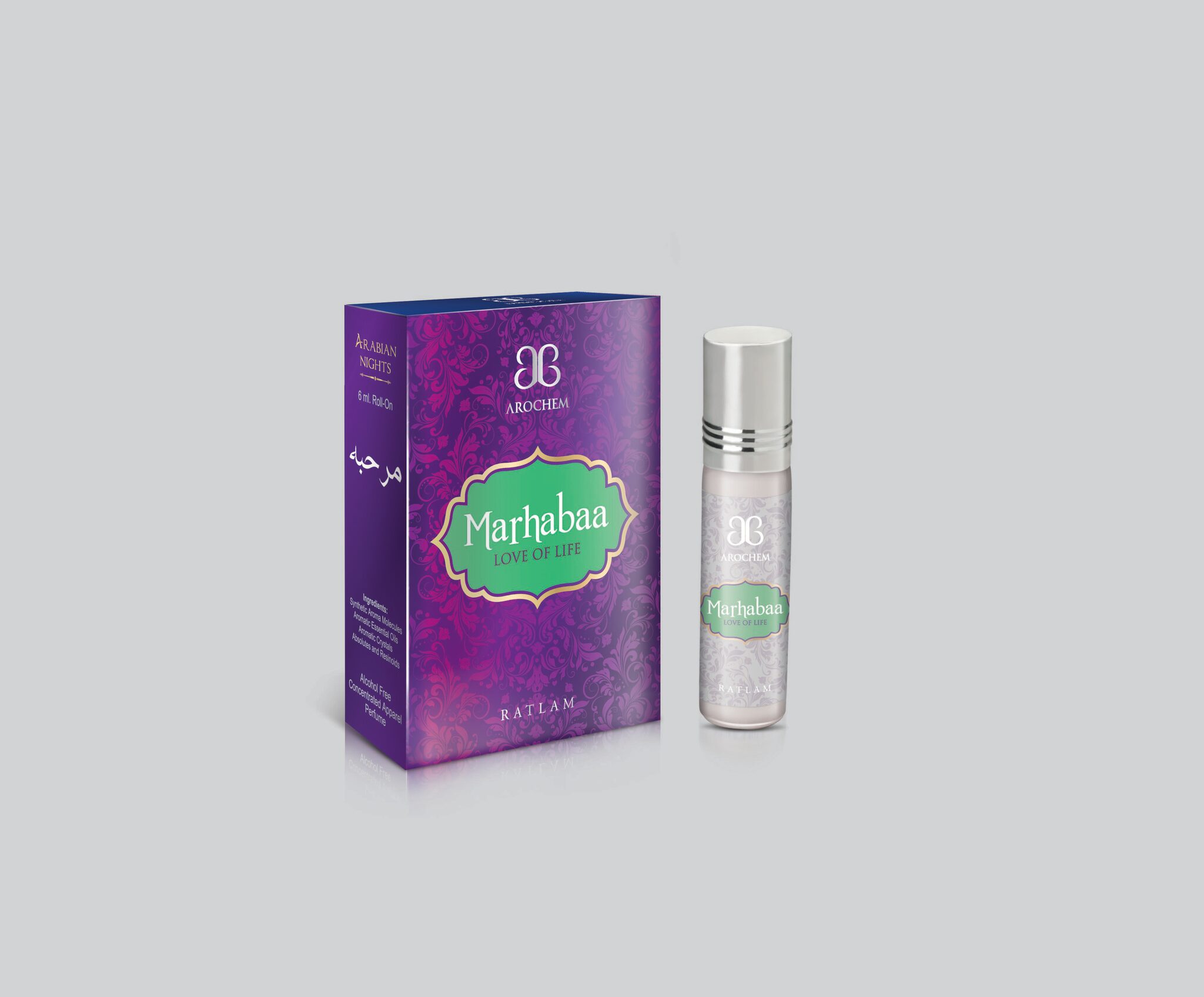 

Arochem Marhabaa 6 ml Roll On Pure Perfume No Alcohol
