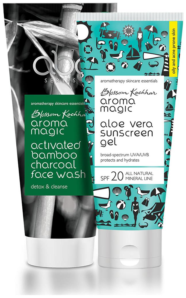 

Aroma Magic Combo of Activated Bamboo Charcoal Face Wash Aloe Vera Sunscreen Gel - 150ml