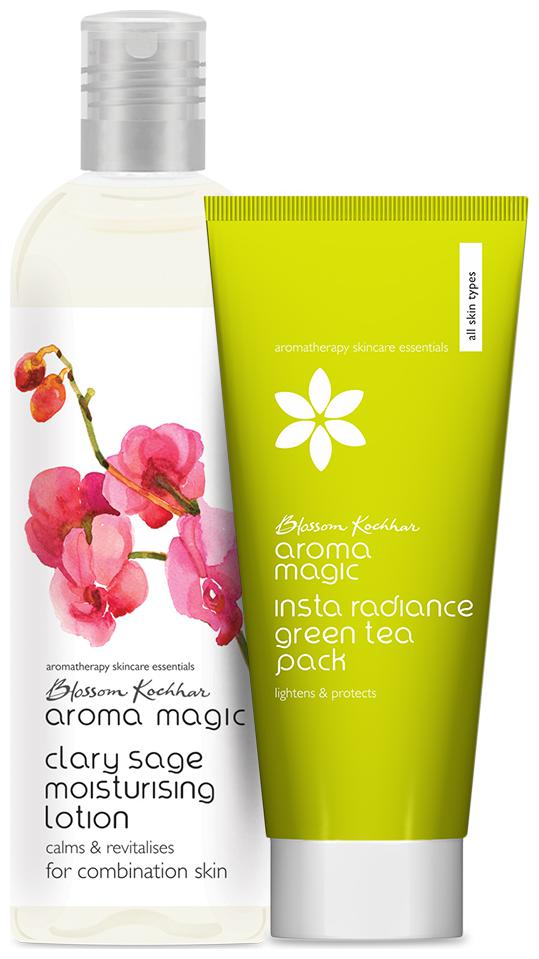 

Aroma Magic combo of Clary Sage Moisturising Lotion Insta Radiance Green Tea Pack - 200ml