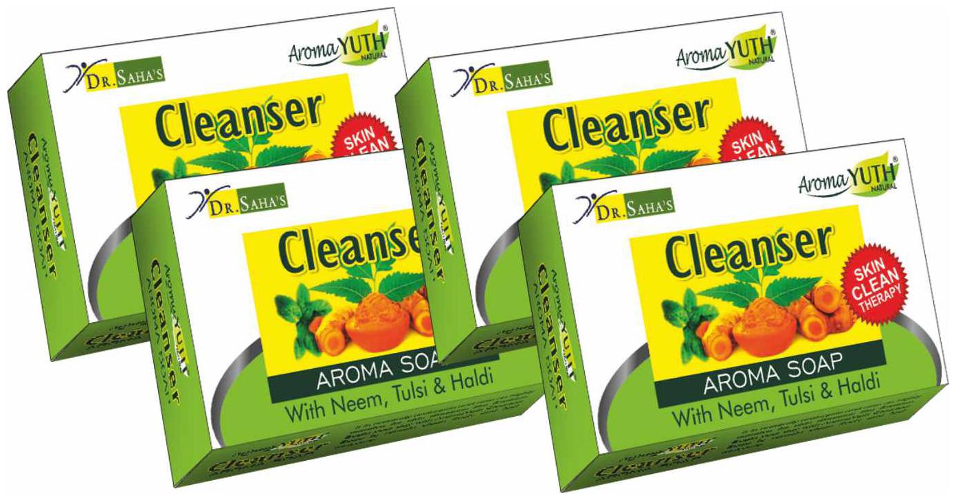 

AromaYuth Hand Made Aroma Cleanser Soap (4 x 75 g)