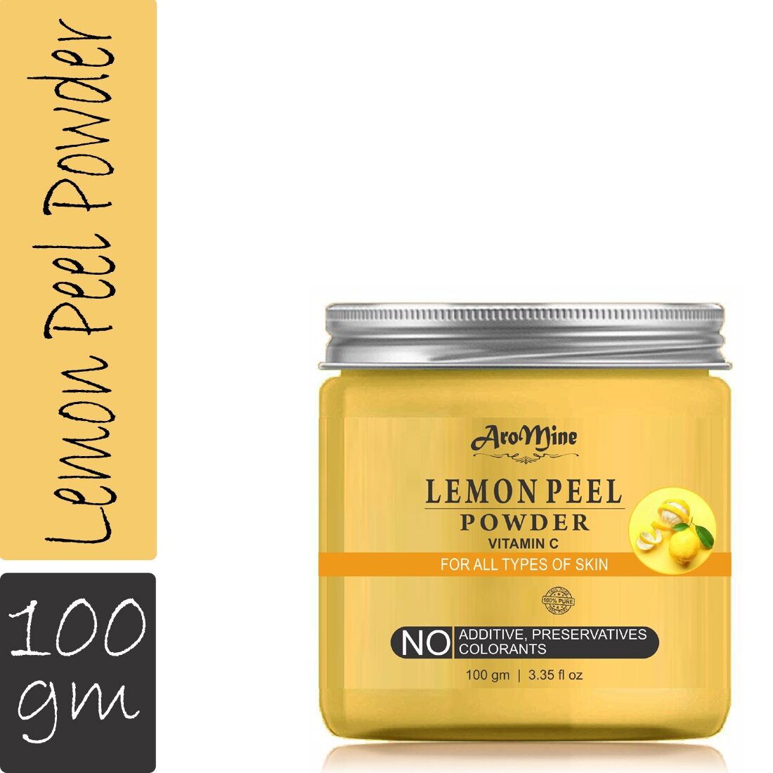 

AroMine Natural Organic Lemon Peel Powder for Face Care 100g (Pack Of 1)