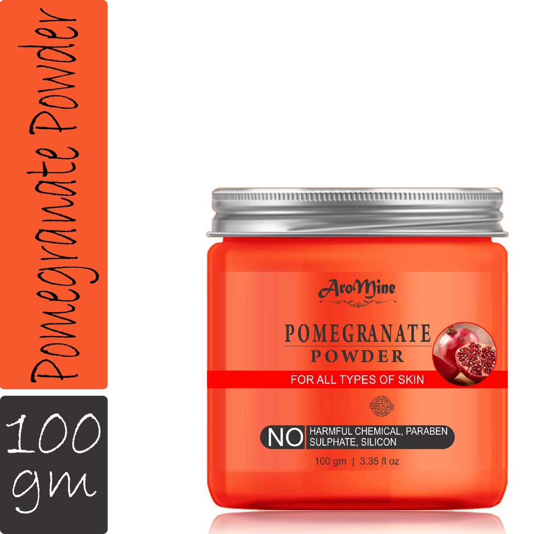 

AroMine Natural Organic Pomegranate Powder for Face Care 100g (Pack Of 1)
