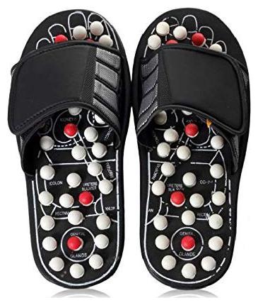 

Aryshaa Acupressure Slipper Accu Paduka Slipper Magnetic Full Body Massage Foot Care Yoga Paduka Massager 1 pc