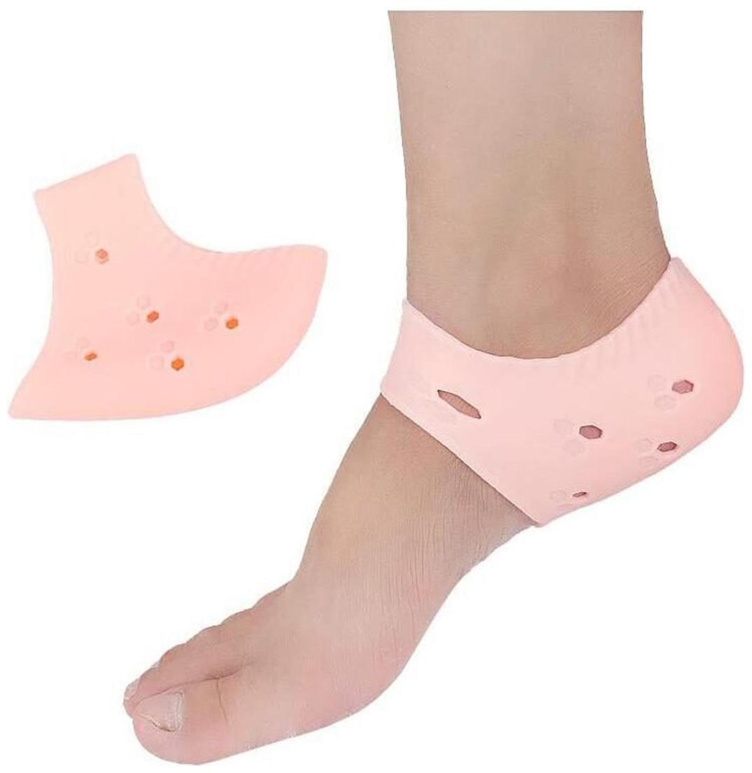 

Aryshaa Silicone Heel Protector Anti-Crack Pad Socks Set (1 Pair) Silicone Gel Heel Pad Silicone Foot Pads (Pack of 1)