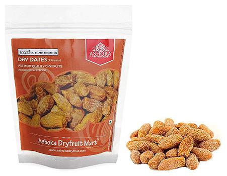 

Ashoka Dry Fruit Mart Dates Dry Yellow Gula Chuara Exotic Quality (Pila Chuara 2 5 inch in Size)500 g