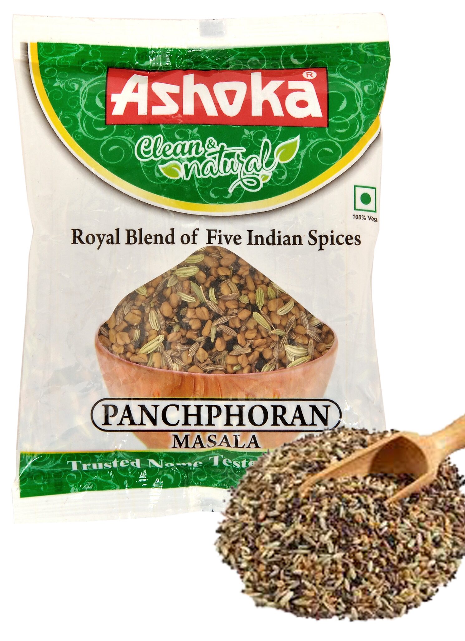 

Ashoka Panchphoran Masala (Royal Blend of Five Indian Whole Spices) Pack of 10 Pouches of 50 g Each