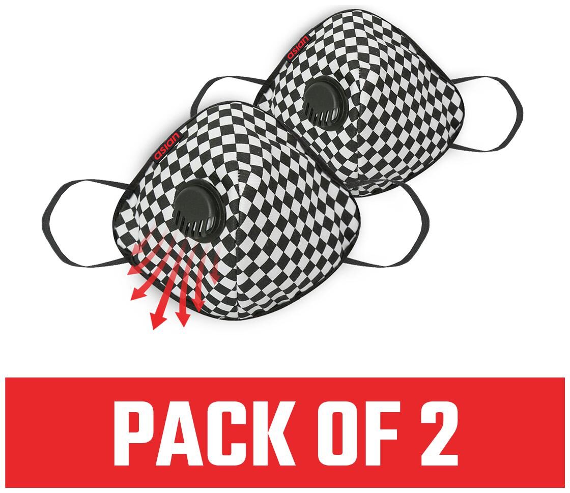 

Asian 6 Ply Mask Reusable and Washable For Men Black (Pack of 2)