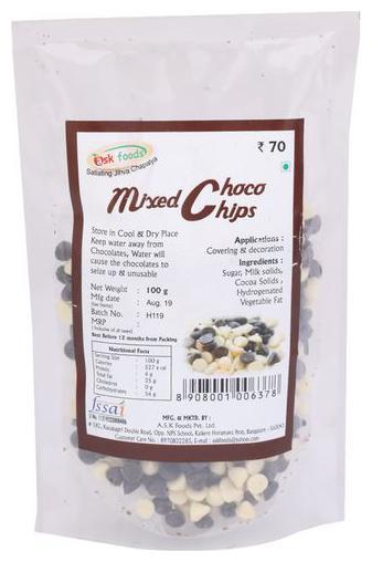 

Ask Foods Choco Chips - Mixed 100g