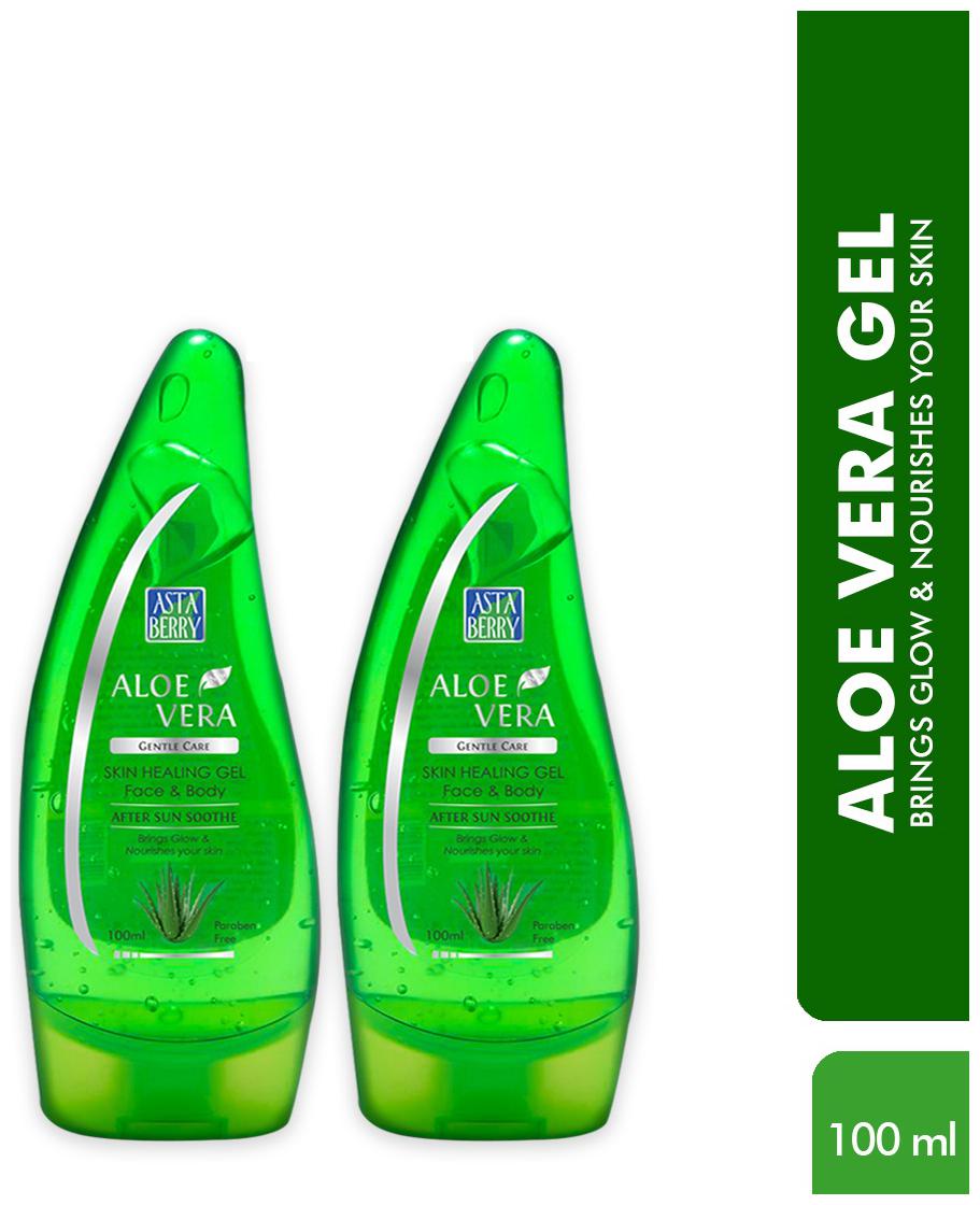 

Astaberry Aloe Vera Gel(100ml) Pack of 2 - Skin Healing Gel