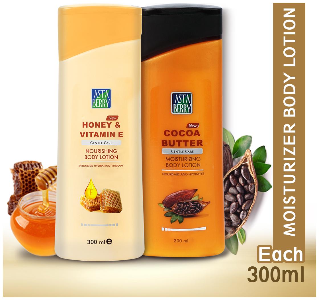 

Astaberry Body Lotion Honey Vitamin E Coco Butter -300ml(pack 2)