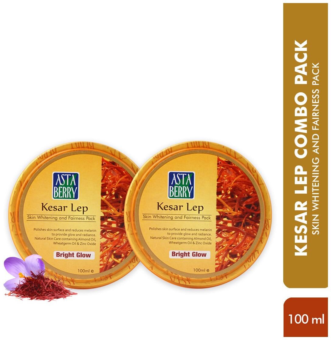 

Astaberry Kesar Lep (100 ml) - Skin Whitening Fairness ( Pack of 2)