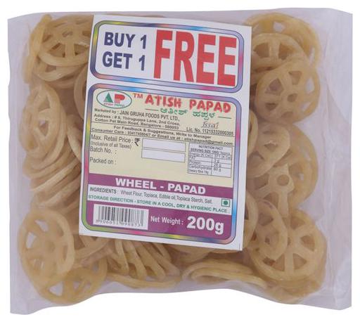 

Atish Papad - Wheel with 1 free packet 400 gm