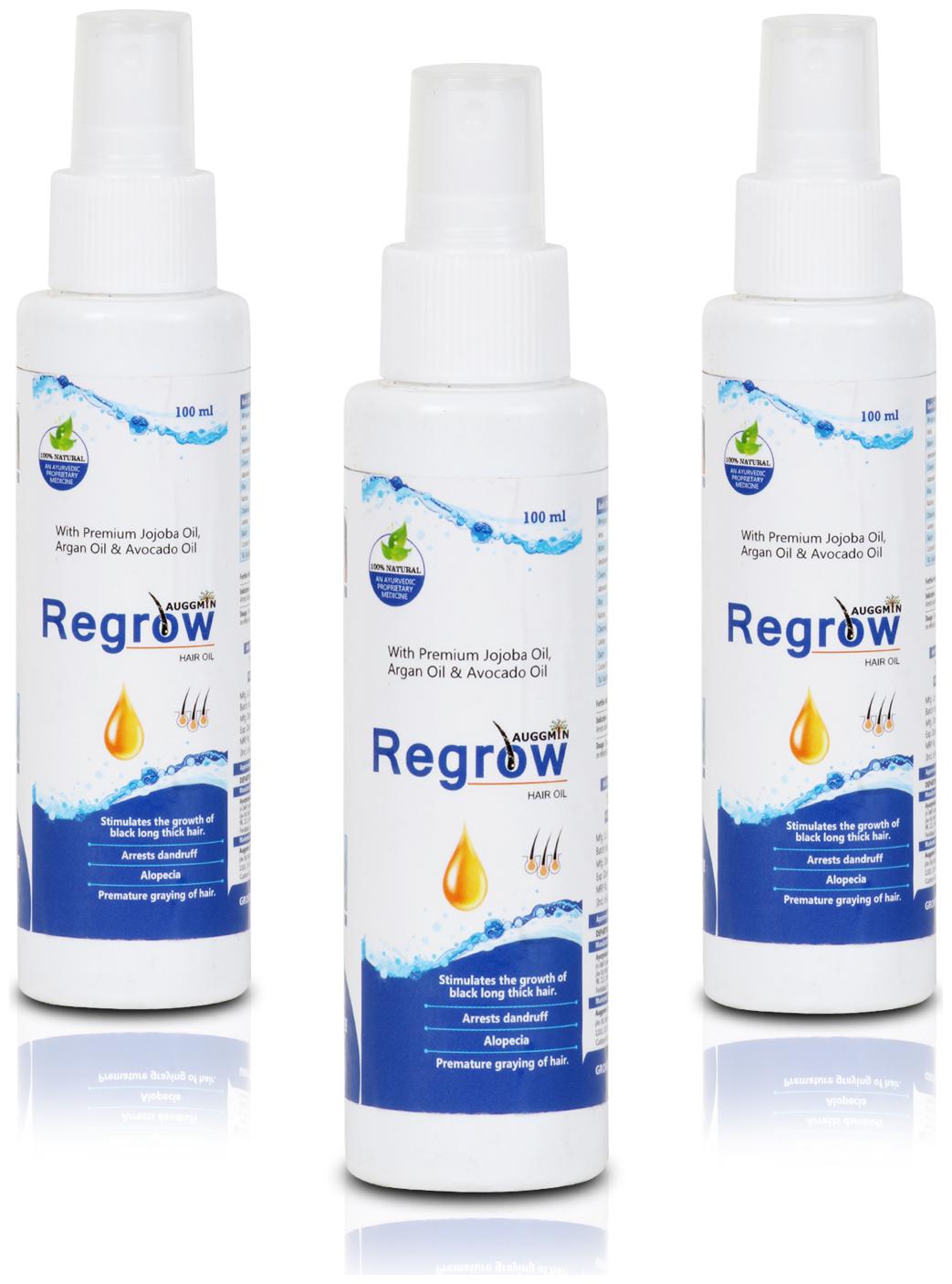 

Auggmin Regrow Hair Oil-Jojoba Argan and Avacado 100 ml (Pack of 3 )
